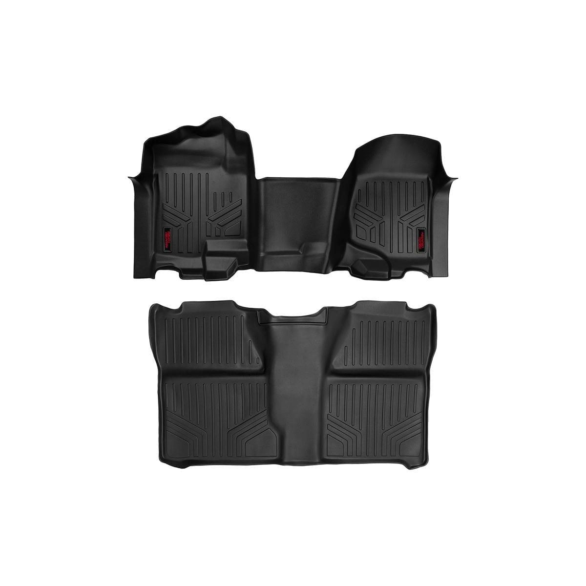 ROUGH COUNTRY Floor Mats | FR & RR | OV Hump | Crew | Chevy/GMC 1500/2500HD (07-14) | M-21073