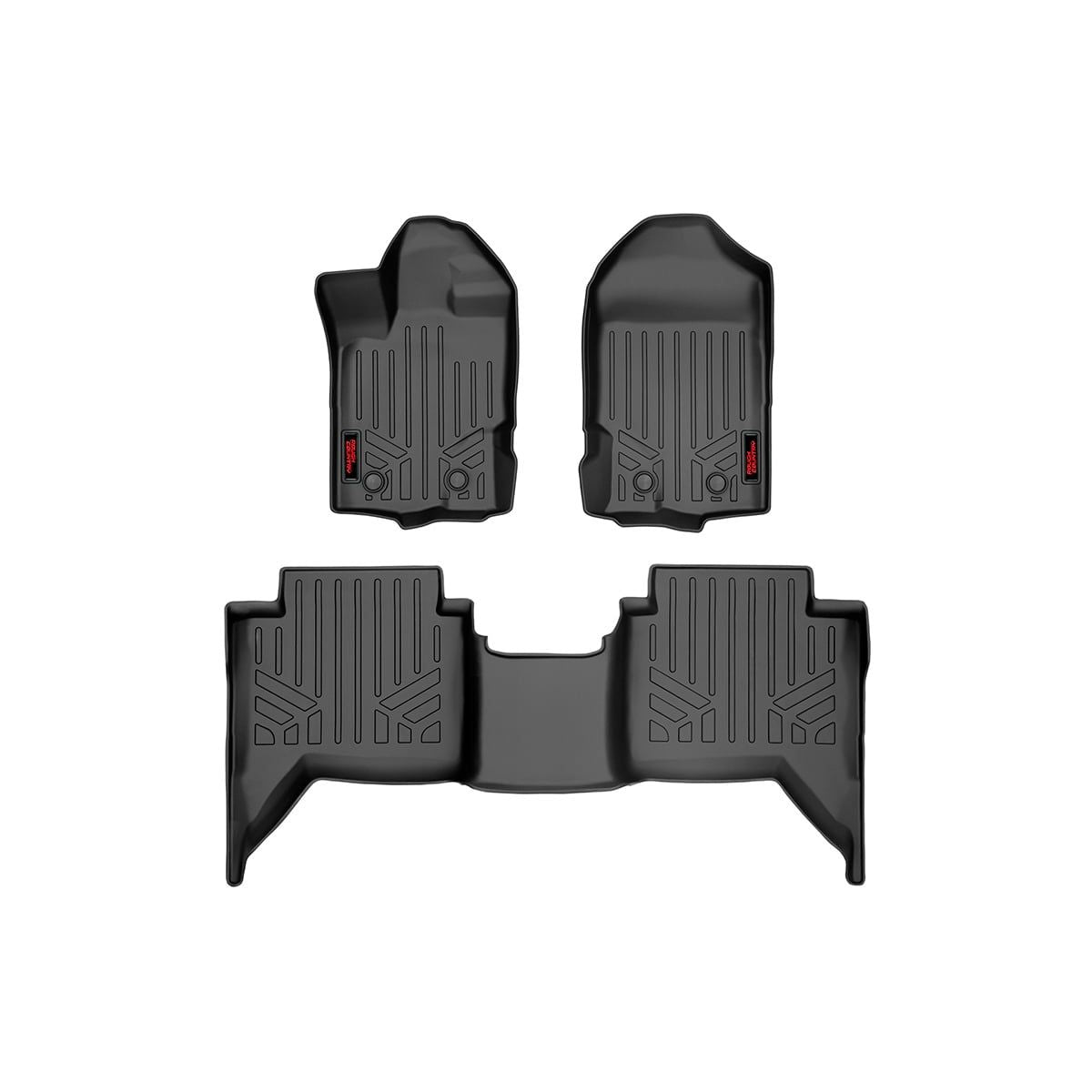 ROUGH COUNTRY Floor Mats | FR & RR | Ford Ranger 2WD/4WD (2019-2023) | M-51002