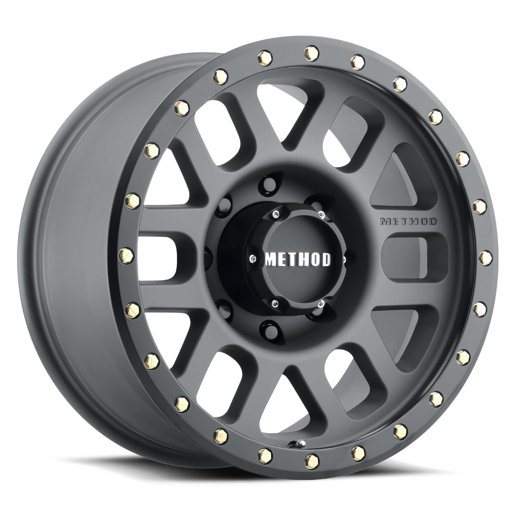 Method Wheels 309 Grid Titanium - Matte Black Lip