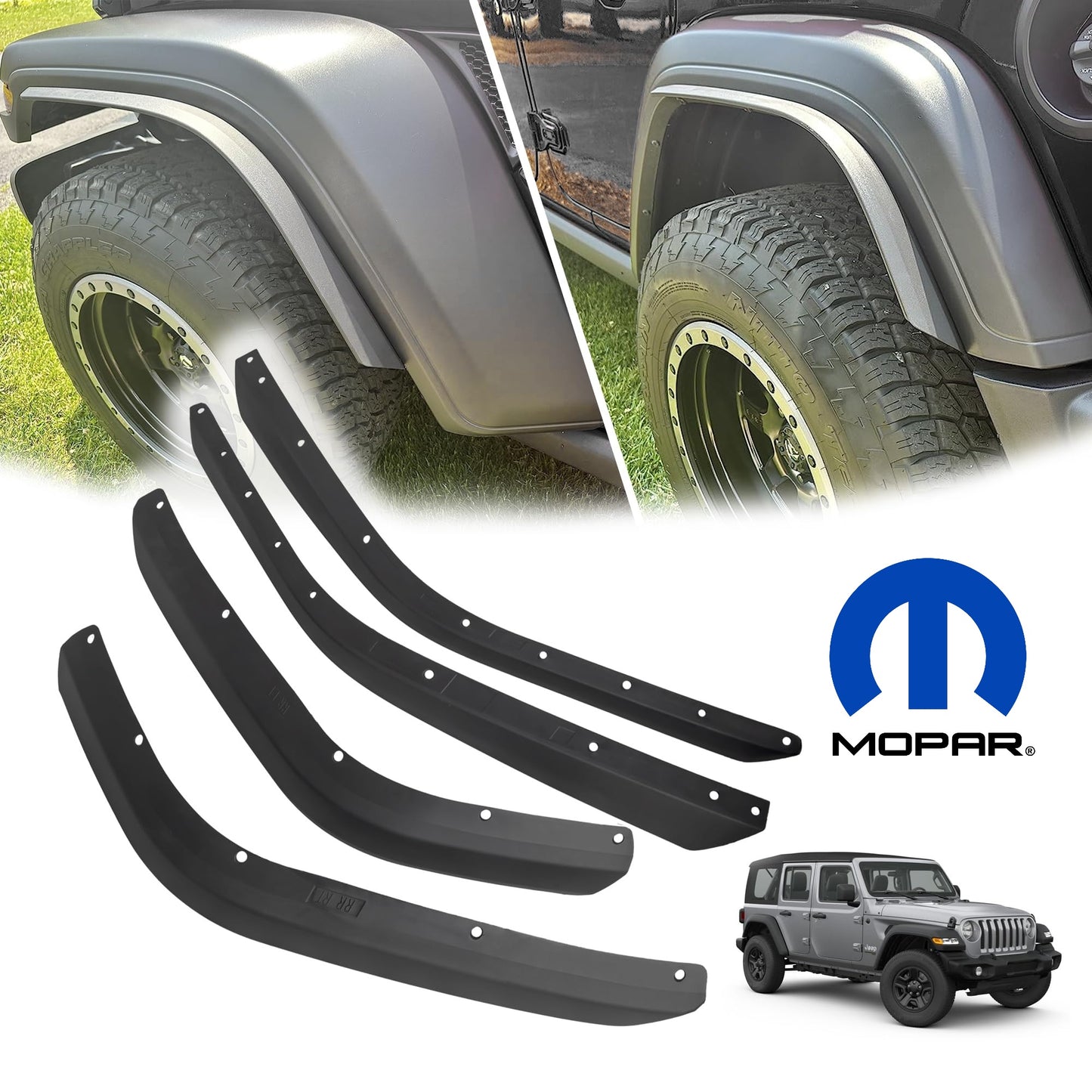 Mopar Fender Flare Extentions kit 2018-2025 Jeep Wrangler JL 392-Flares