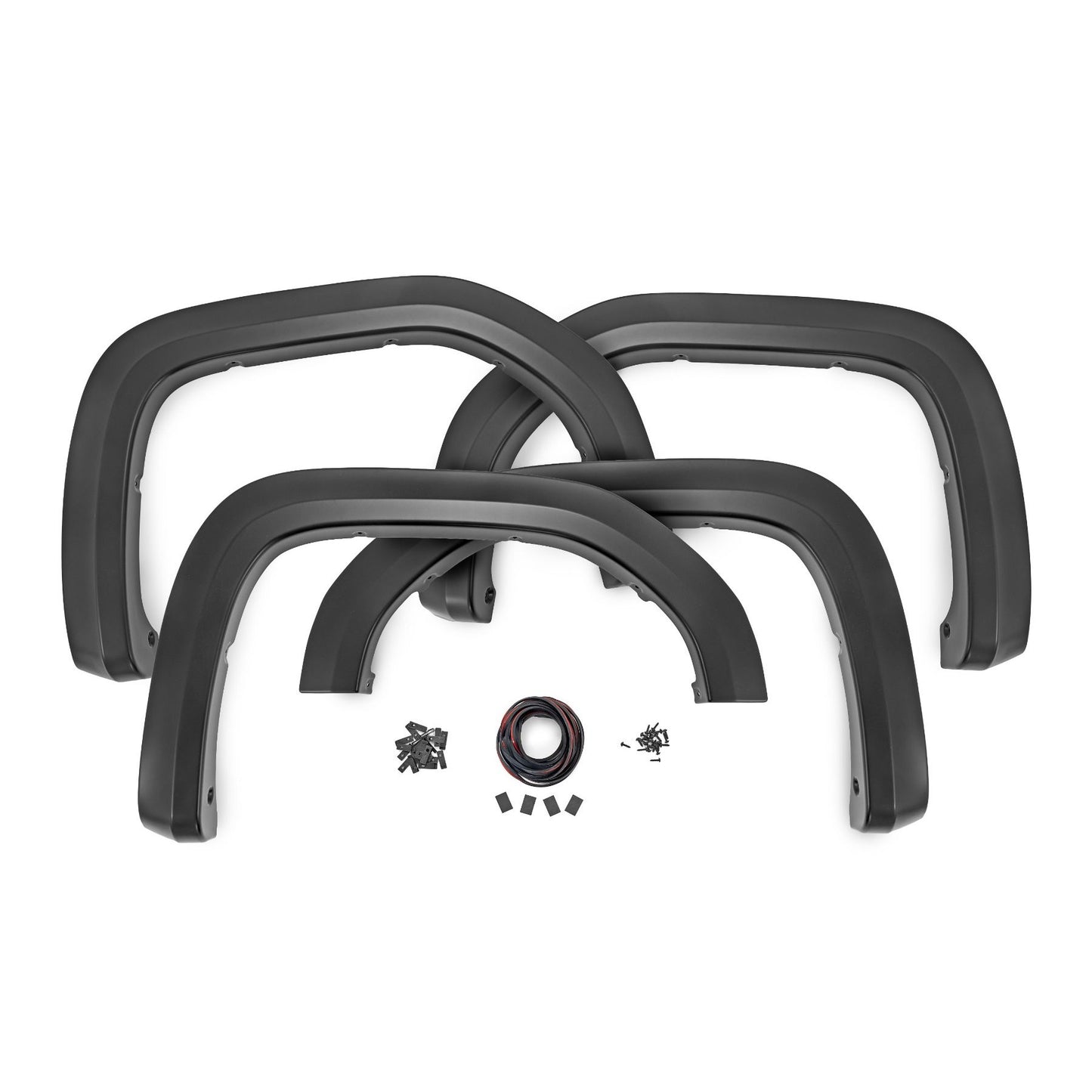 ROUGH COUNTRY Fender Flares | Sport | GBA Black | GMC Sierra 1500 2WD/4WD (2019-2025 & Classic) | S-G11911-GBA
