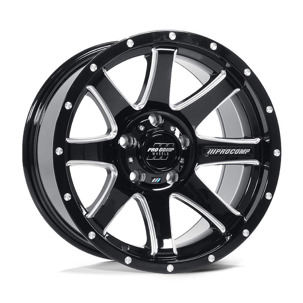 Pro Comp Alloys PA76 PATRIOT GLOSS BLACK MILLED