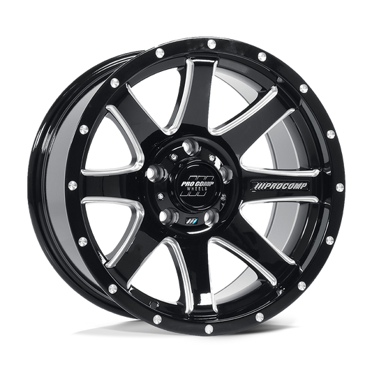 Pro Comp Alloys PA76 PATRIOT GLOSS BLACK MILLED