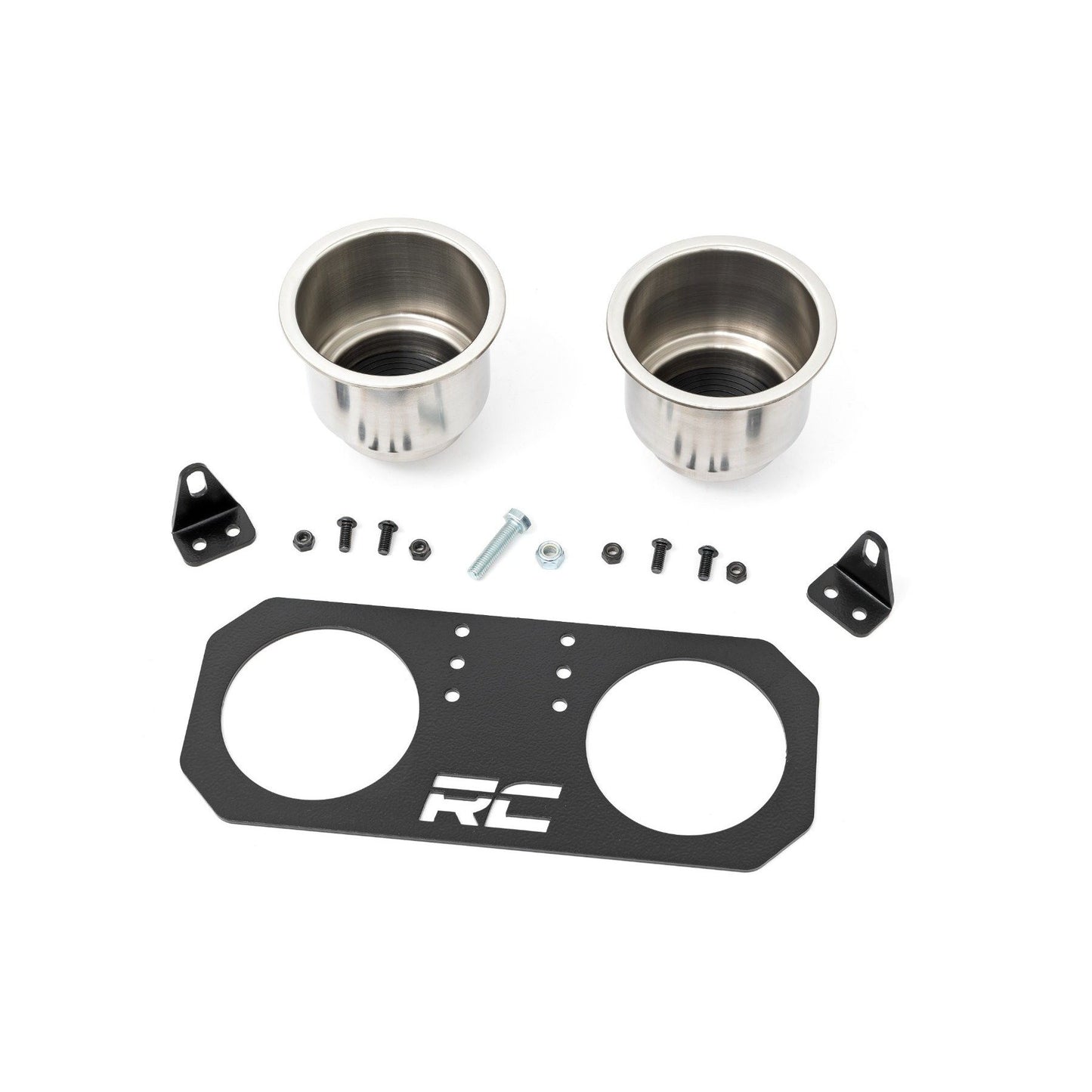 ROUGH COUNTRY Passenger Grip Handle Dual Cup Holder | Polaris RZR S 570/RZR S4 1000 | 93058