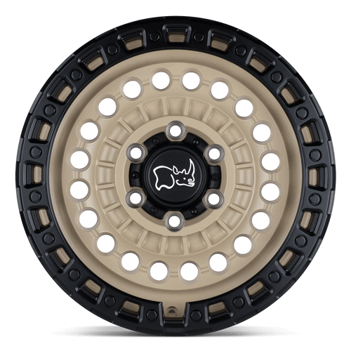 Black Rhino SENTINEL Desert Sand W/ Black Ring off-road wheel with simulated beadlock design