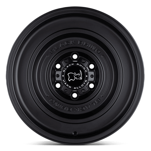 Black Rhino SOLID Matte Black wheel showcasing a simplistic and robust design for off-road adventures.