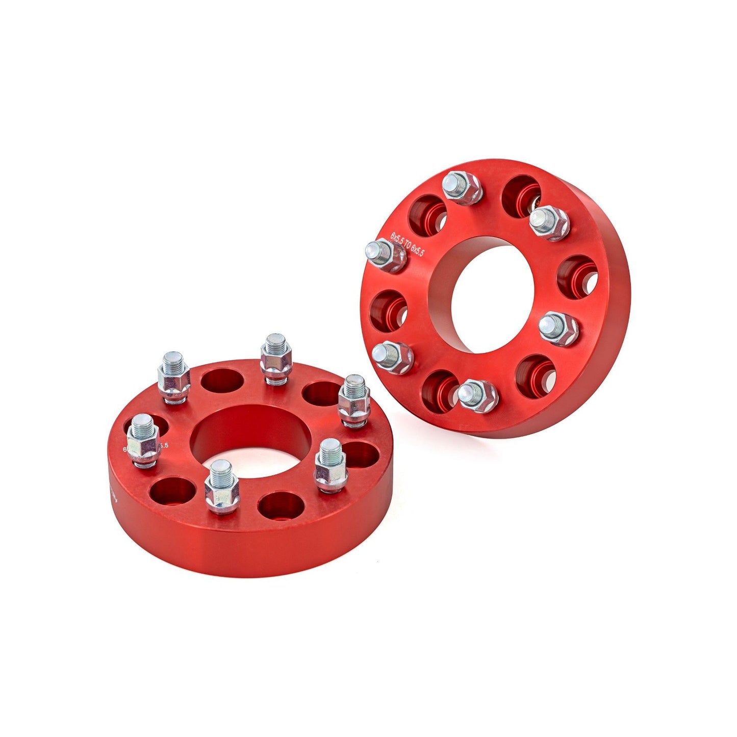 ROUGH COUNTRY 1.5 Inch Wheel Spacers | 6x5.5 | Red | Chevy/GMC 1500 Truck & SUV | 1160RED