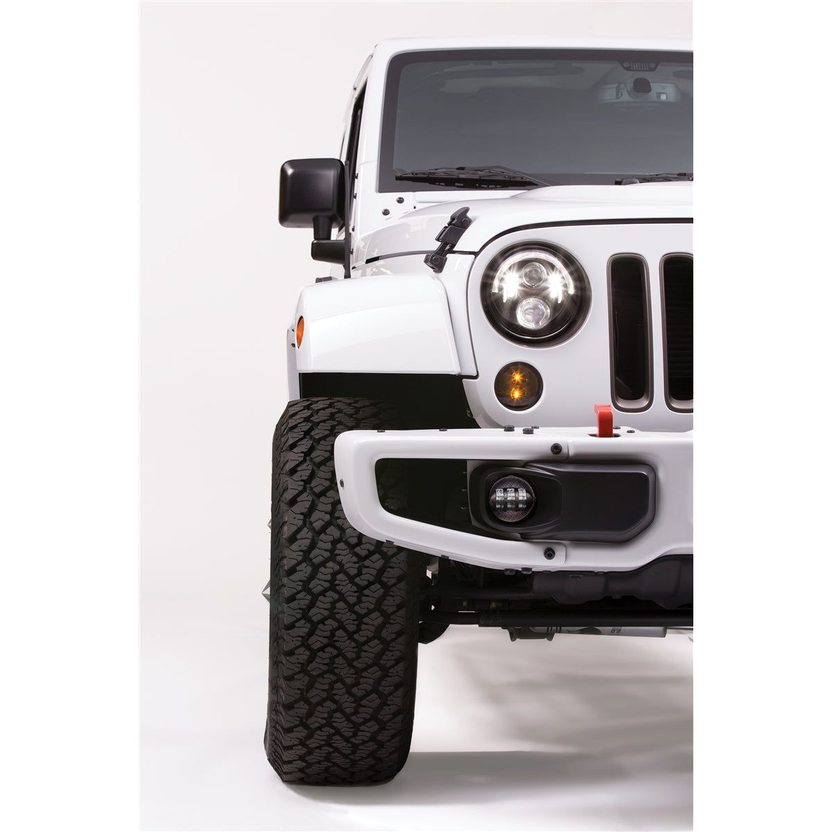JW Speaker 8700 Evolution J2 Series Dual Burn 7" LED Headlights (Black Bezels) for 2007-2018 JK 554543