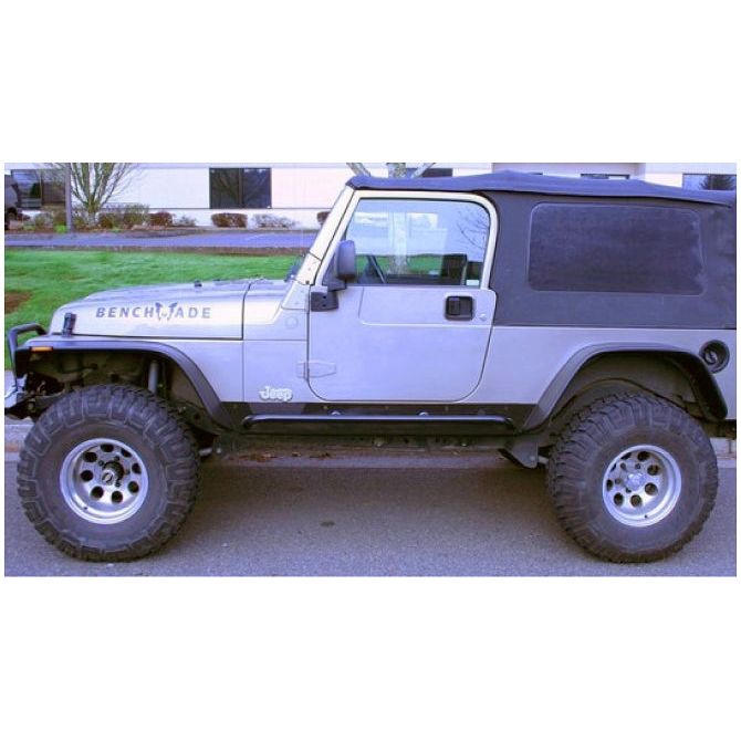 Bushwacker Flat Style Fender Flare Set for 07-18 Jeep Wrangler JKU 4 Door Models