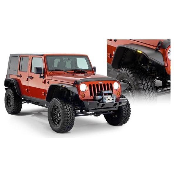 Bushwacker Flat Style Fender Flare Set for 18-C JL