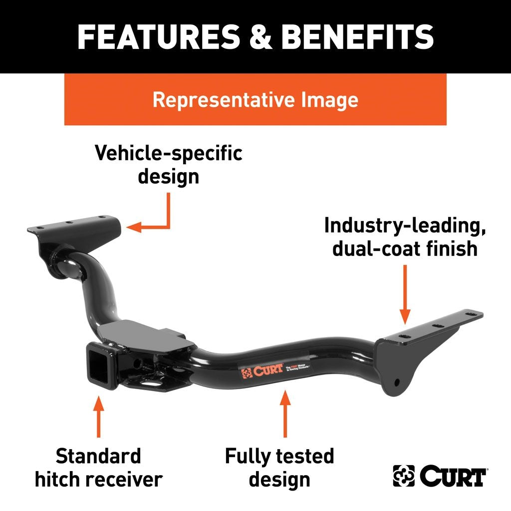 Curt Manufacturing Class III 2" Receiver Hitch for 2020-C Gladiator JT 13434