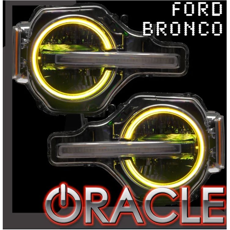 ORACLE Lighting ColorSHIFT RGB+W Headlight DRL Upgrade with Simple Controller for 2021-C Ford Bronco 1468-504