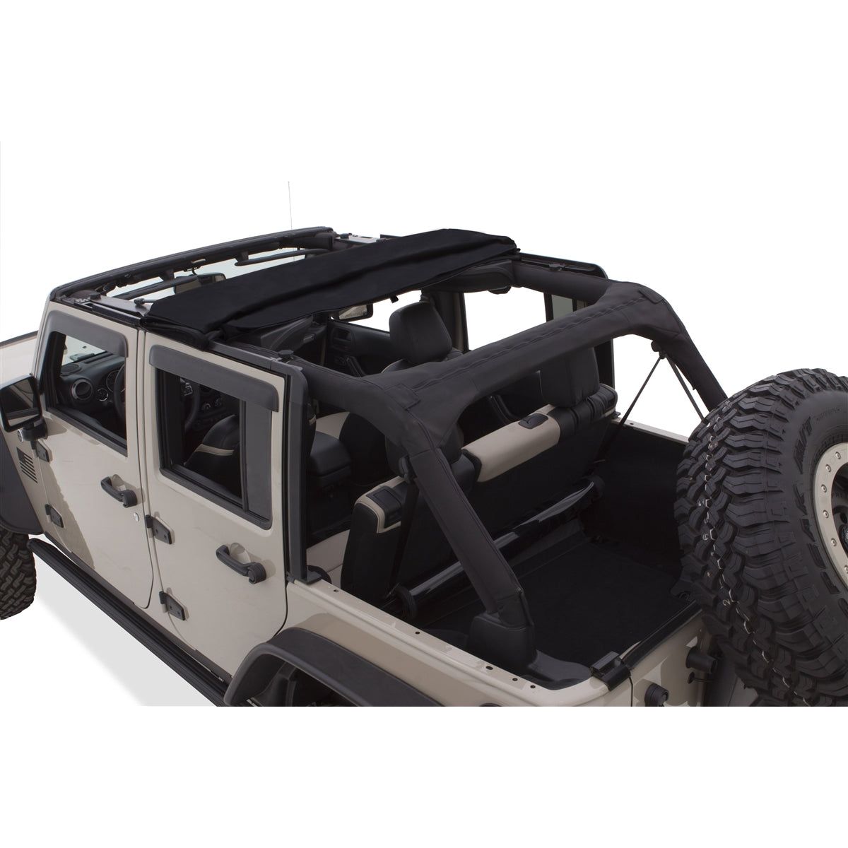 Bushwacker Trail Armor Frameless Fastback Soft Top for 2007-2018 JK 4 Door Models 14925