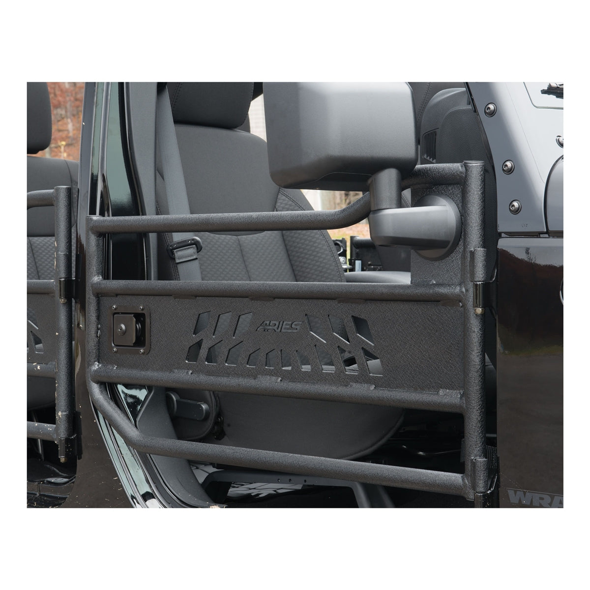 Aries Automotive Front Tube Doors (Black) for 2018-C Jeep Wrangler JL - JLU - Gladiator JT 1500200