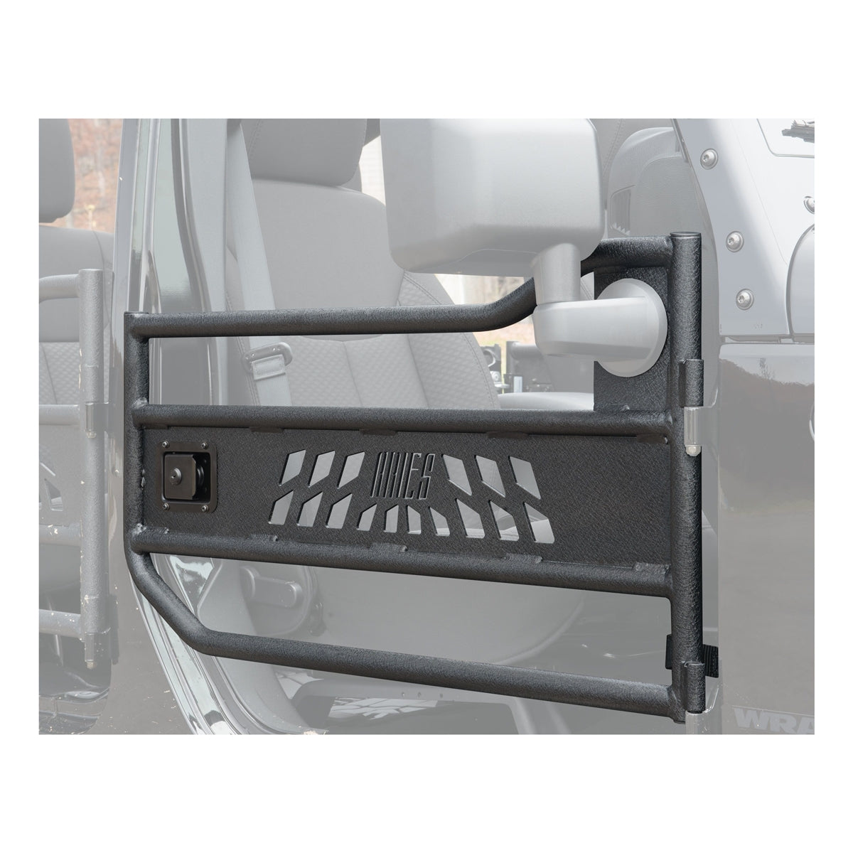Aries Automotive Front Tube Doors (Black) for 2018-C Jeep Wrangler JL - JLU - Gladiator JT 1500200