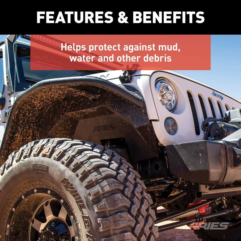 Aries Automotive Front Inner Fender Liners for 2009-2018 JK