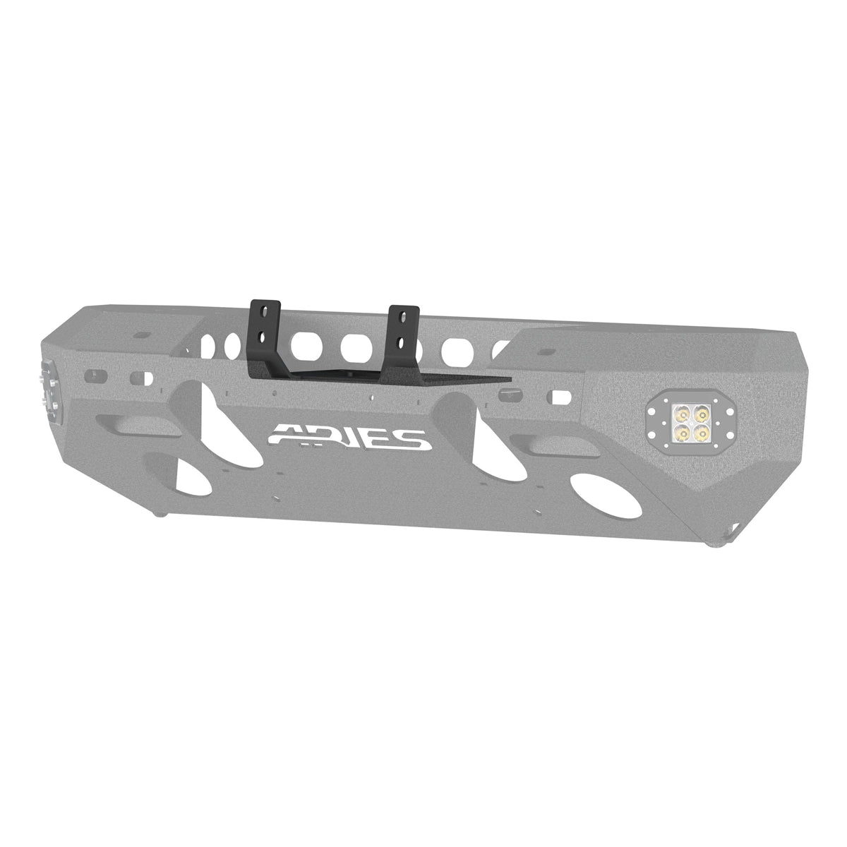 Aries Automotive Front Carbon Steel Modular Bumper Winch Fairlead Bracket In Textured Powdercoated Black For 07-18 JK 15600FB