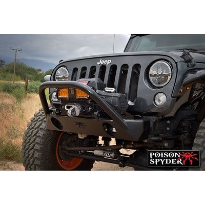 Poison Spyder BFH II Front Bumper - Brawler Bar - Black for 07-18 Jeep Wrangler JK 17-16-021-DBP1