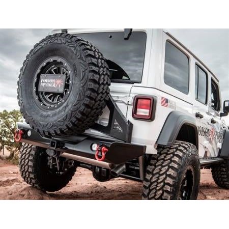 Poison Spyder Frame Mounted Tire Carrier with Camera Mount (Black) for JK and JL 19-62-031TP1