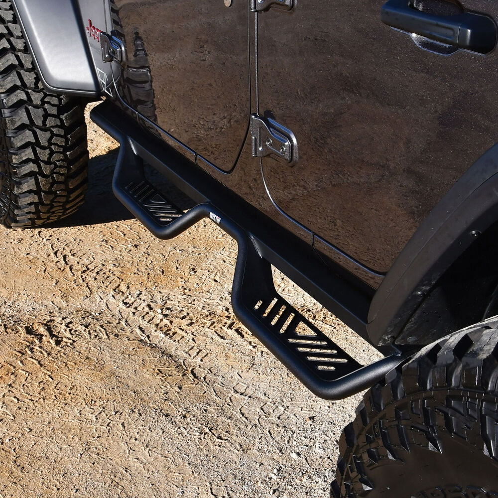 Westin Outlaw Drop Nerf Step Bars for 18-C Jeep Wrangler JL Rubicon 20-14065