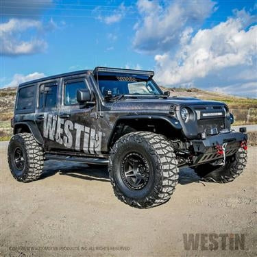 Westin Platinum 4 Oval Nerf Step Bars (Black) for 2018-C JL 4 Door Models 21-4065