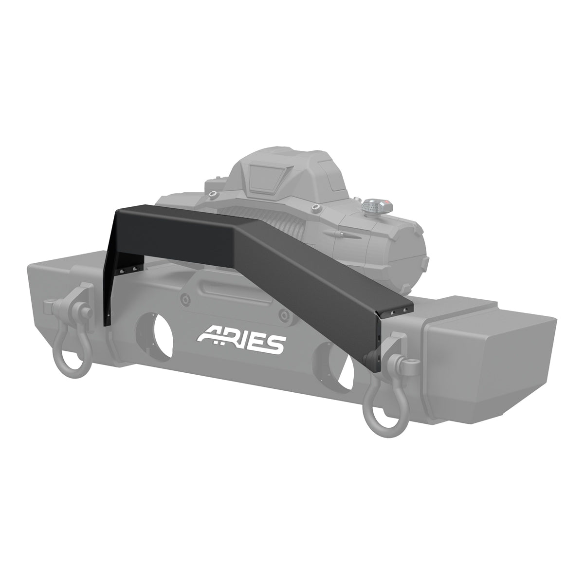 Aries Automotive TrailCrusher Front Bumper Angular Brush Guard (Black) For 18+ Jeep Wrangler JL 4 Door Models 2156050