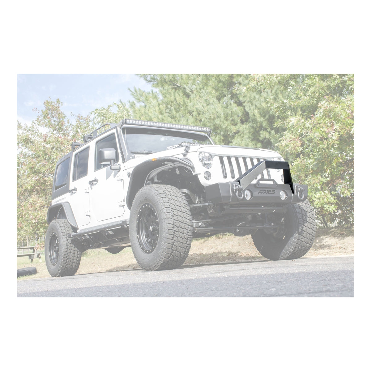 Aries Automotive TrailCrusher Front Bumper Angular Brush Guard (Black) For 18+ Jeep Wrangler JL 4 Door Models