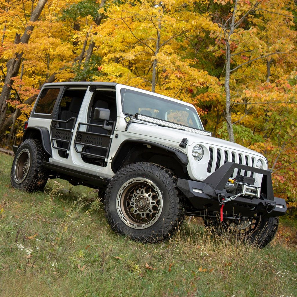 Aries Automotive Aluminum Front & Rear Inner Fender Liners (Black) for 2018-C JL-JLU 2500650