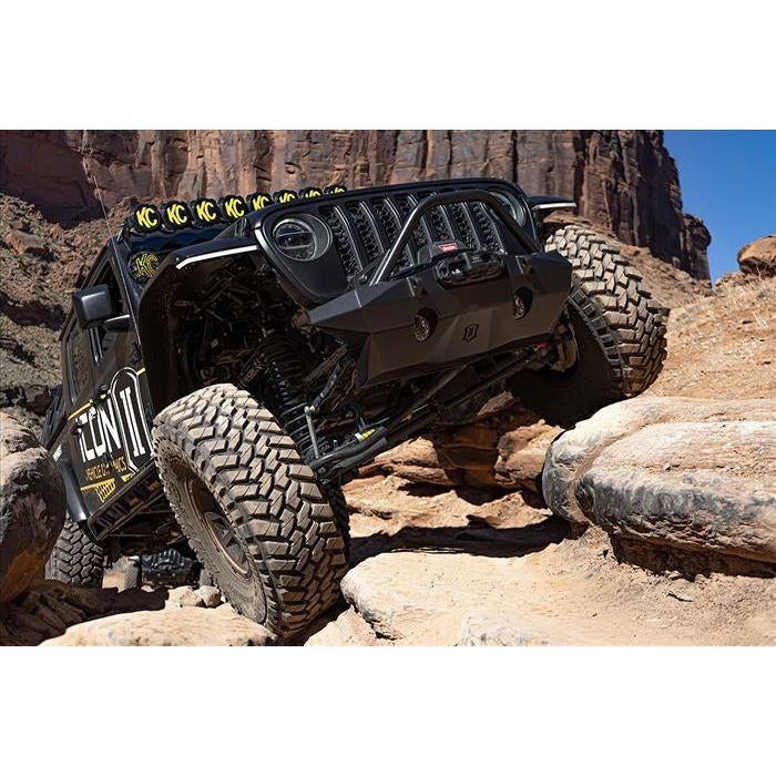 ICON Pro Recessed Front Bumper w- Bar & Tabs for 2018-C Jeep Wrangler JL - Gladiator JT 25244