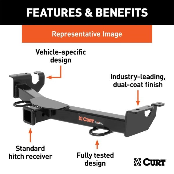 Curt 2" Front Trailer Hitch for 18-C Jeep Wrangler JL 31086