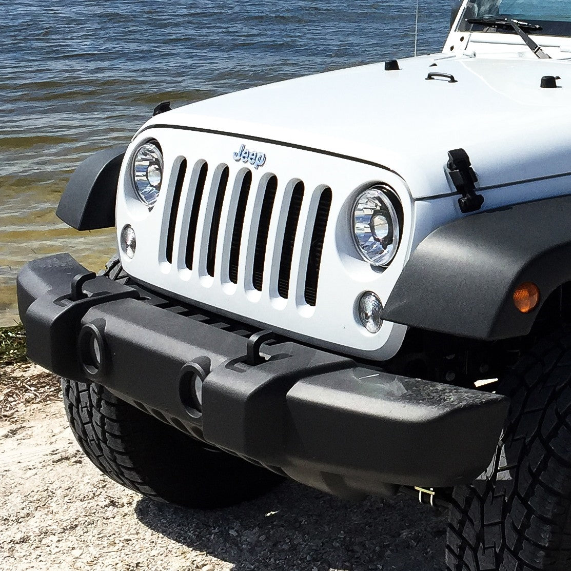 KC Gravity LED Pro 7" Headlight DOT (Clear) Jeep Wrangler JK 07-18 Pair Pack System 42341