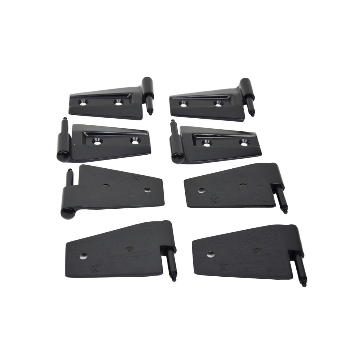 Kentrol Door Hinge Set (8 Pieces) Black Powder Coated Stainless for 2007-2018 JKU 50576