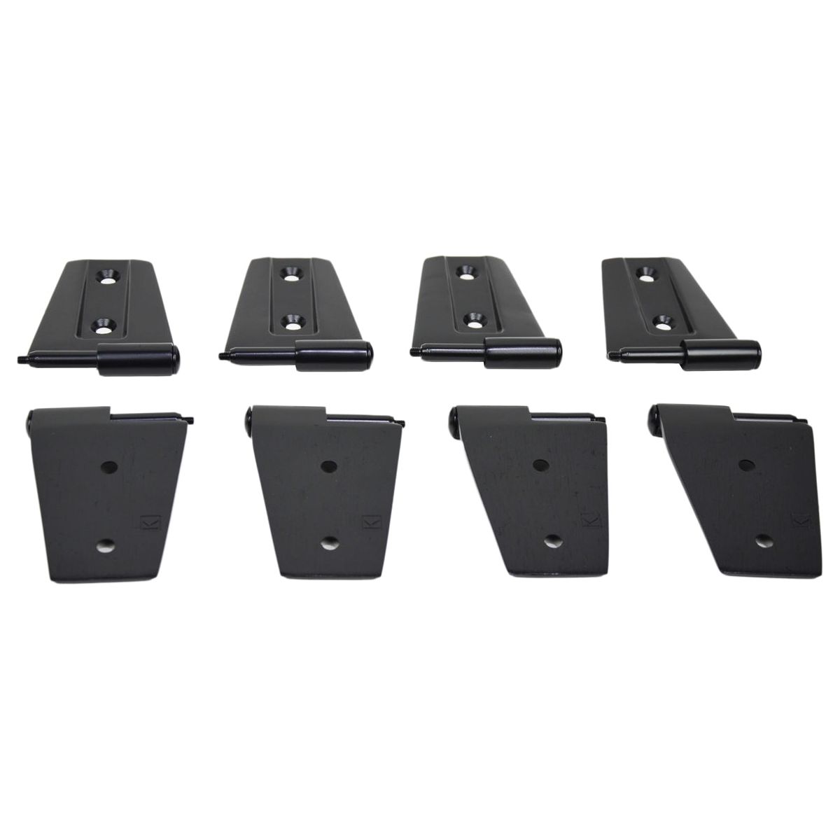 Kentrol Door Hinge Set (8 Pieces) Black Powder Coated Stainless for 2007-2018 JKU 50576