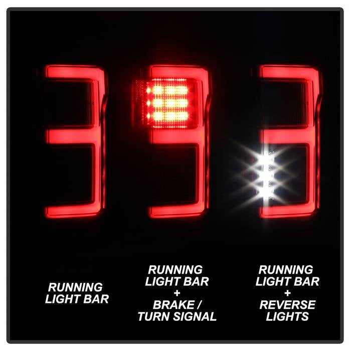 Spyder Automotive Black Fiber Optic LED Tail Lights (Ford F150 2015-2018) 5085313