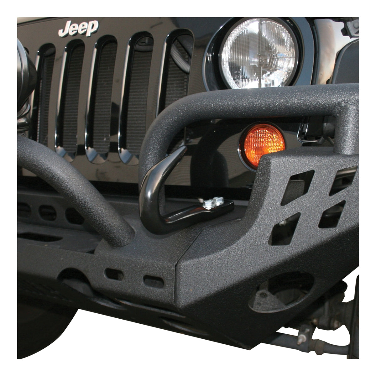 Aries Automotive (Gloss Black) Modular Bumper Tow Hook for 07-18 Jeep Wrangler JK 2 and 4 Door Models 5600TW