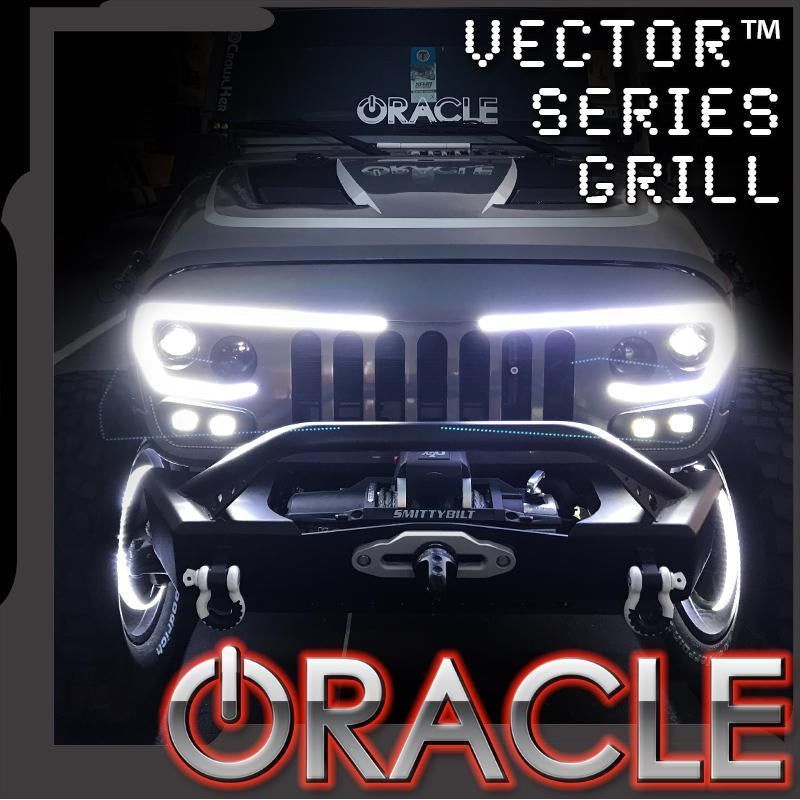 ORACLE Lighting Vector Grill for 07-18 Jeep Wrangler JK 2 Door & Unlimited 4 Door Models 5817-PRO