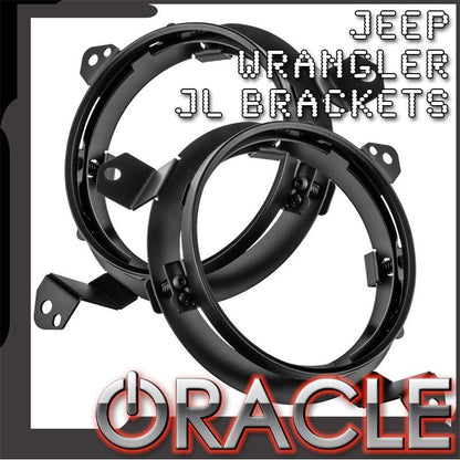 ORACLE Lighting Adjustable 7" Headlight Brackets (Pair) for 2018-C JL & Gladiator JT
