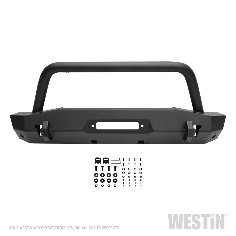 Westin WJ2 Stubby Front Bumper for 2018-C Jeep Wrangler JL - Gladiator JT
