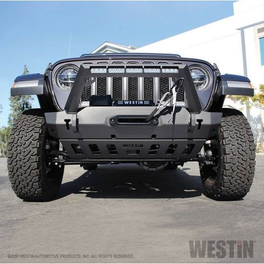 Westin Automotive Front Bumper Skid Plate WJ2 Series (Unlighted) for 2018-C Jeep Wrangler JL - Gladiator JT