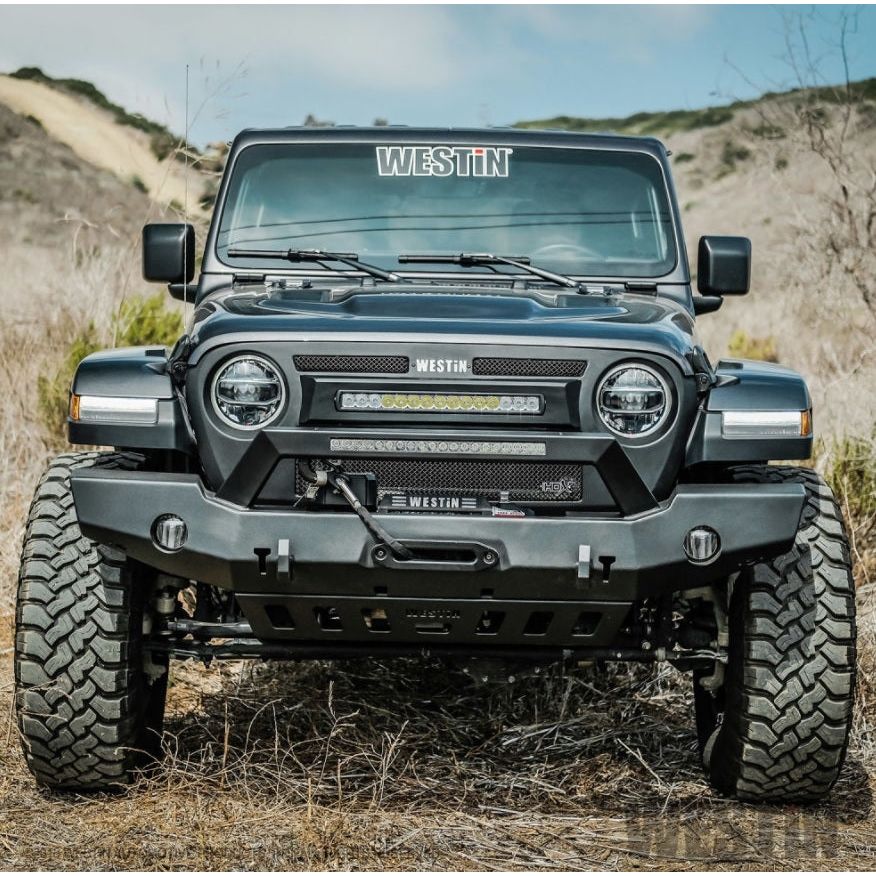 Westin WJ2 Full Width Front Bumper with LED Light Bar Mount for 2018-C JL - Gladiator JT 59-80125