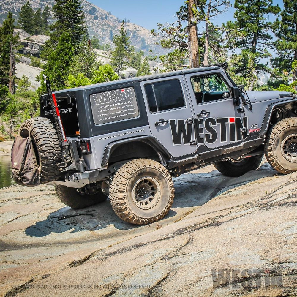 Westin Automotive WJ2 Bumper / Tire Carrier (Textured Black) for 2018-C Jeep Wrangler JL