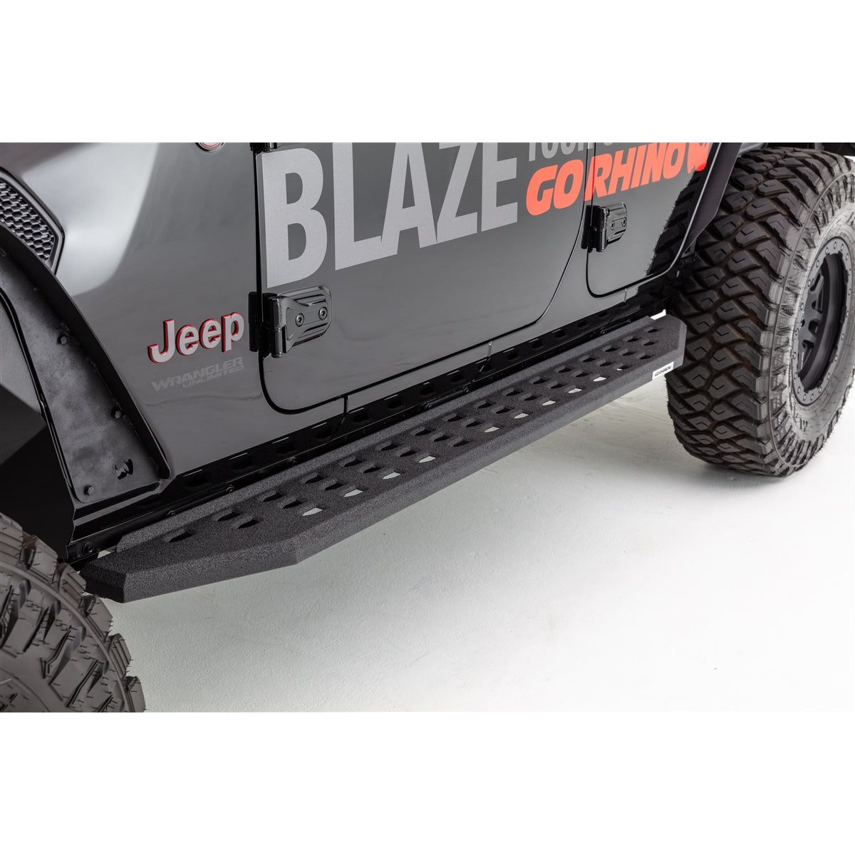 Go Rhino RB20 Running Board Kit (Bedliner Coating) for 18-Current Wrangler JLU 4 Door Models 69450673T