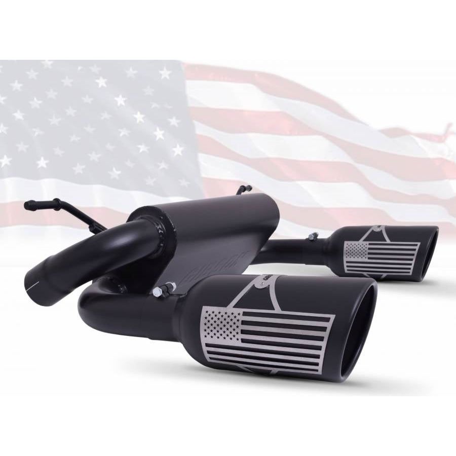 Gibson Patriot Series Dual Split Exhaust (Black Ceramic) for 2007-2018 JK 70-0001