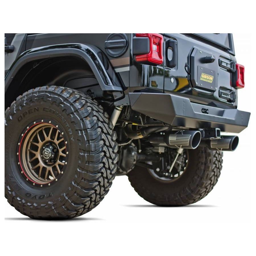 Gibson Patriot Series Dual Split Exhaust (Black Ceramic) for 2007-2018 JK 70-0001