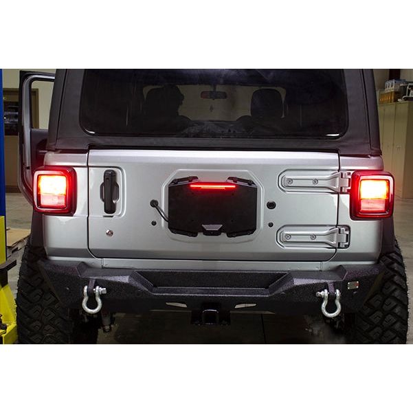 Kentrol JL BackSide License Plate Mount with LED for 18+ Jeep Wrangler JL 80718