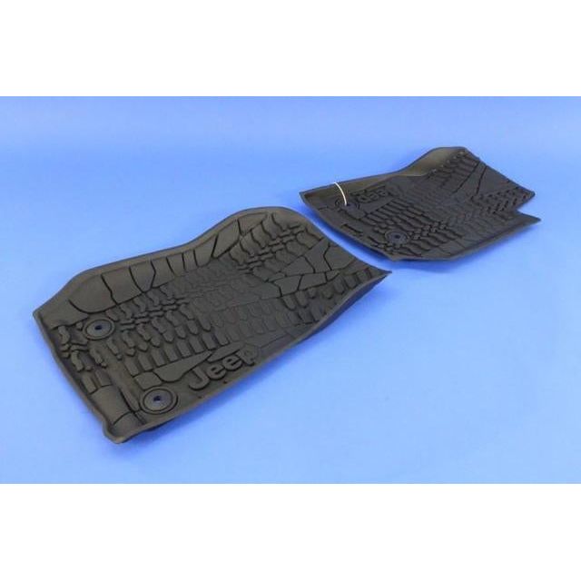 Mopar Front All Weather Slush Mats for 2014-2018 JK 2 Door Models