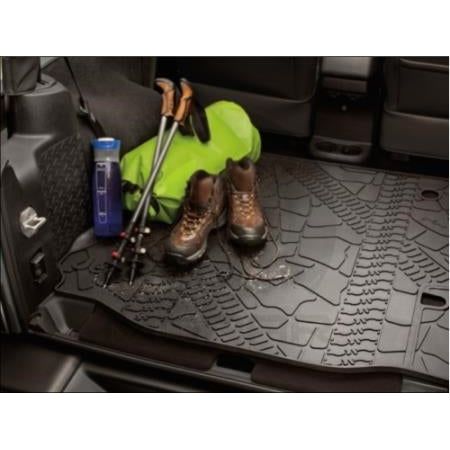 Mopar Cargo Floor Mat With Jeep Logo for 2015-18 Jeep Wrangler Unlimited 4 Door Models 82214404