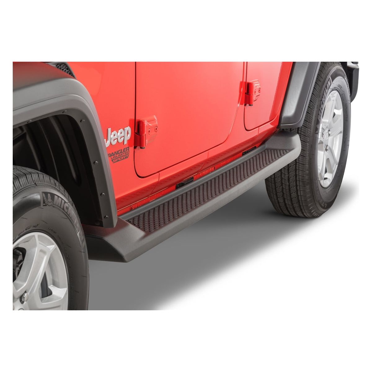 Mopar Production Style Side Steps for 2018-2025 Jeep Wrangler JLU (4 Door Models) 82215164AB