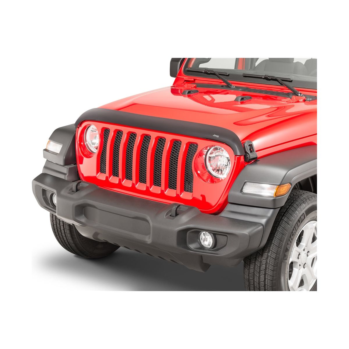 Mopar Front Air Deflector (Smoked) for 2018-C Jeep Wrangler JL and Gladiator JT 82215367AB
