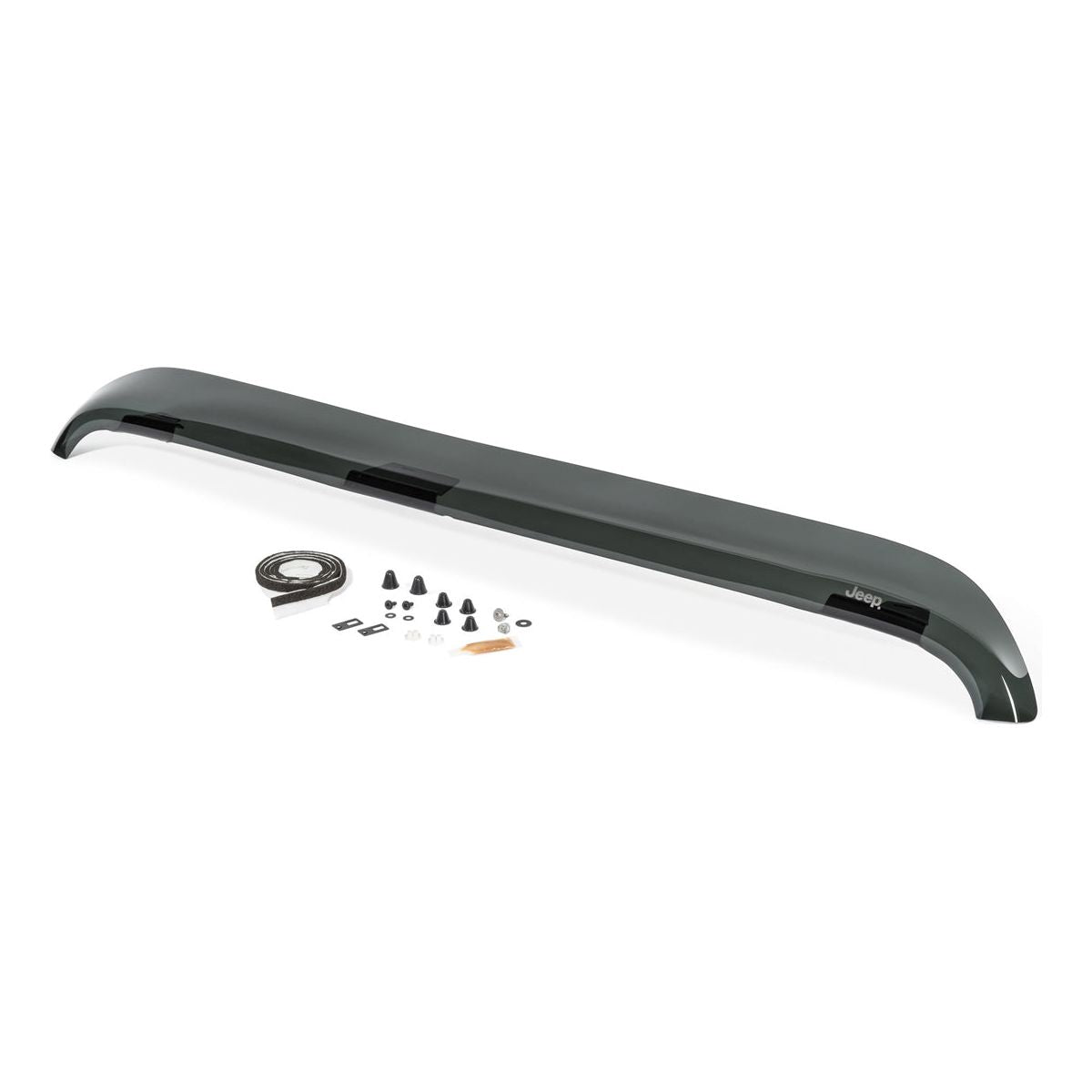 Mopar Front Air Deflector (Smoked) for 2018-C Jeep Wrangler JL and Gladiator JT 82215367AB